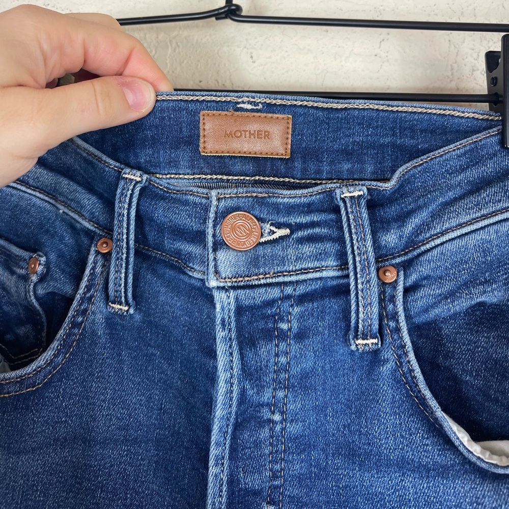 MOTHER The Tripper Ankle Fray Change Is In The Air Jeans Size 26 - Picture 7 of 13